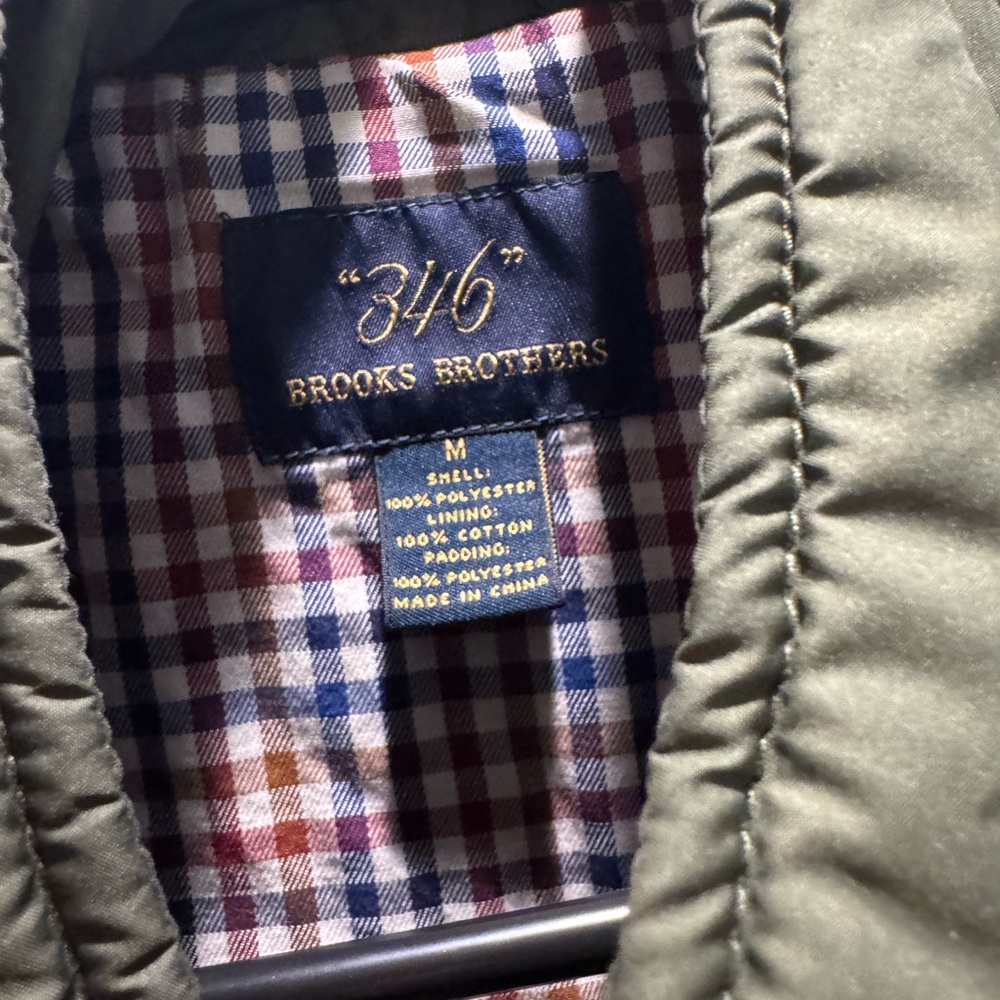 Brooks Brothers Olive Quilted Vest - Picture 3 of 6